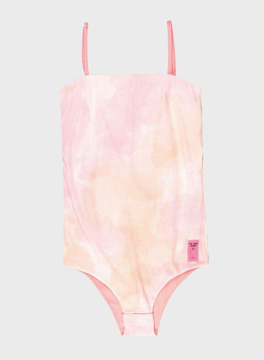 Youth Neon Vibes Tie-Dye Square Neck Bodysuit - Image 1