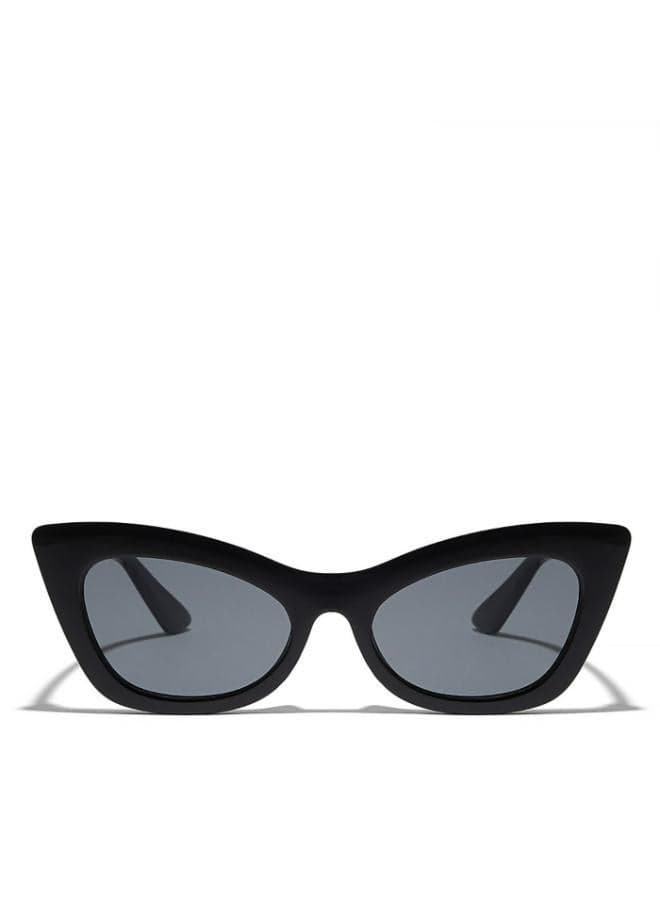 Courtney Black Cat Eye Sunglasses TR90 Gray Lens - Image 1