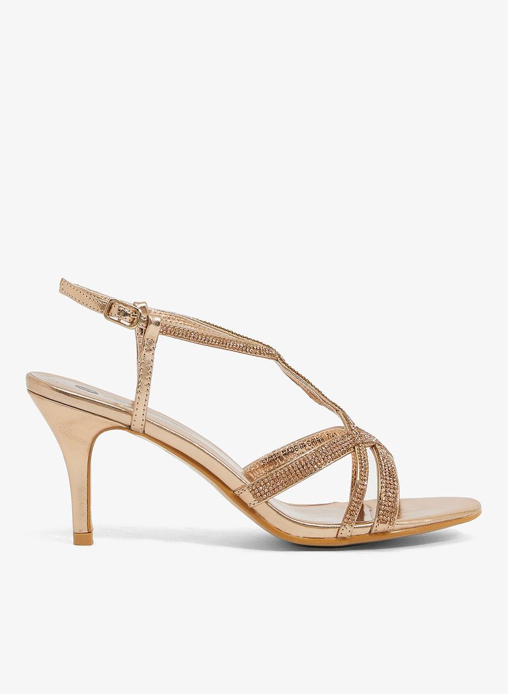 Rose Gold High Heel Sandal F10838Wm1 - Image 1
