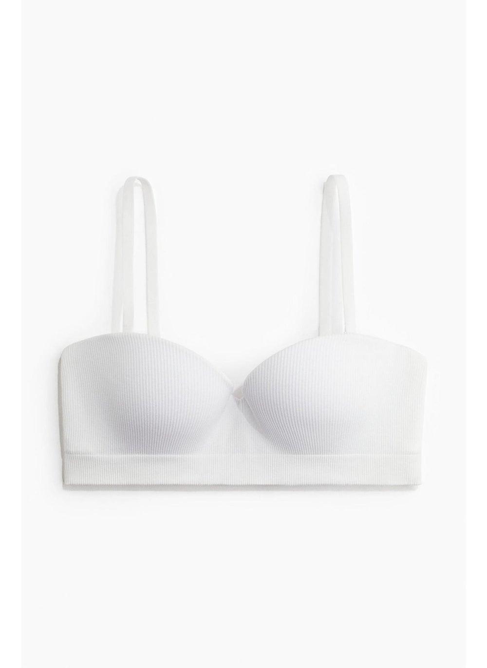 Seamless Padded Balconette Bra with Detachable Straps - Image 1