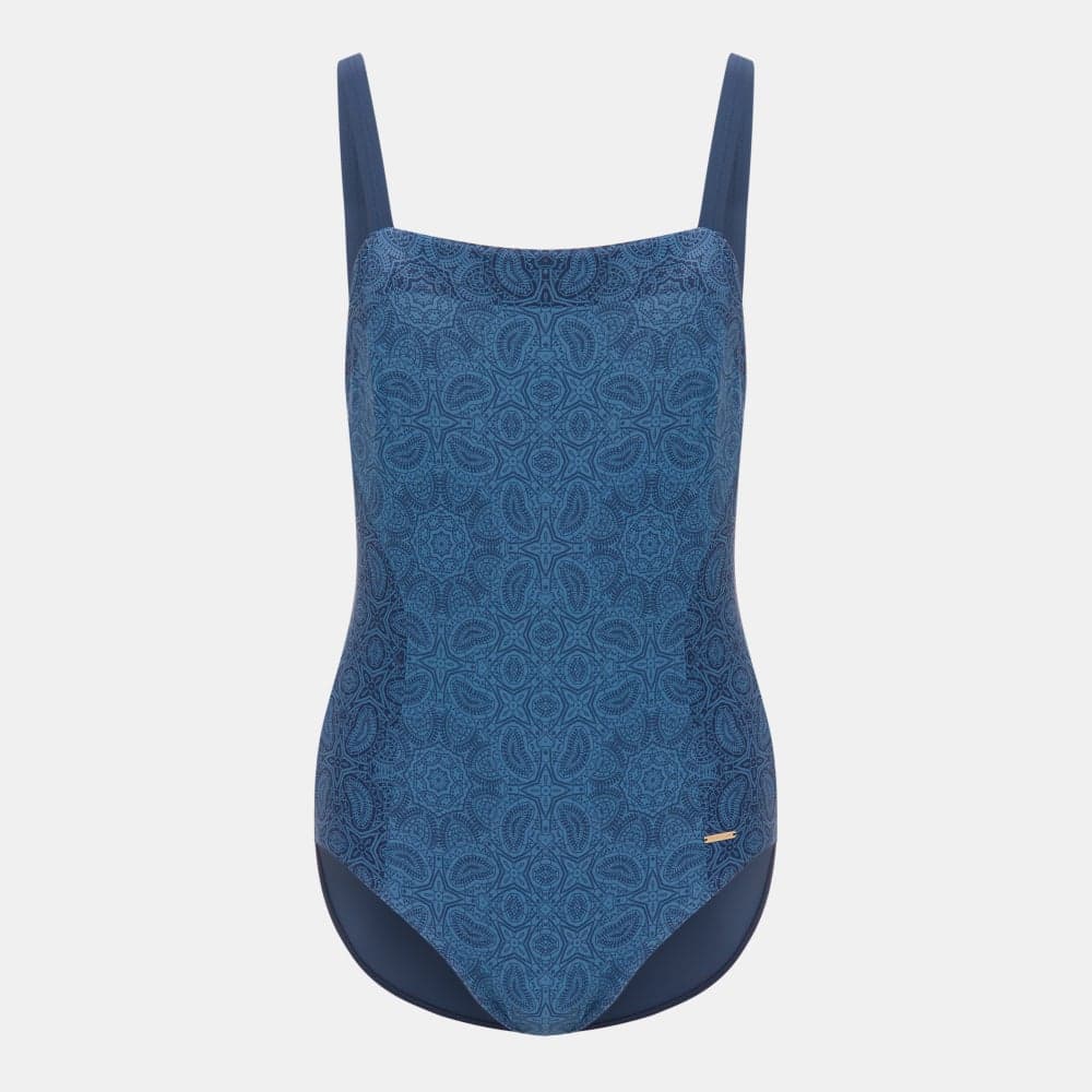 Speedo Women's Shaping Printed Swimsuit Blue HyperBoom - Image 1