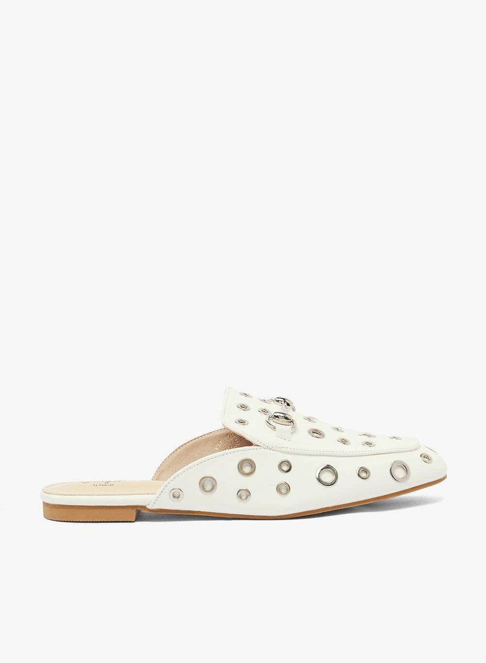 Classic White Slip-On Mules Vhlx25052236 - Image 1