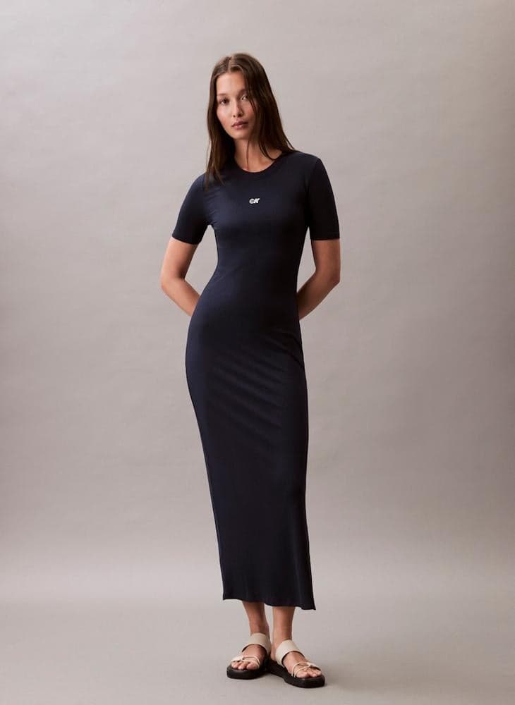 Calvin Klein Logo Maxi T-Shirt Dress Lv044C902Gcef - Image 1