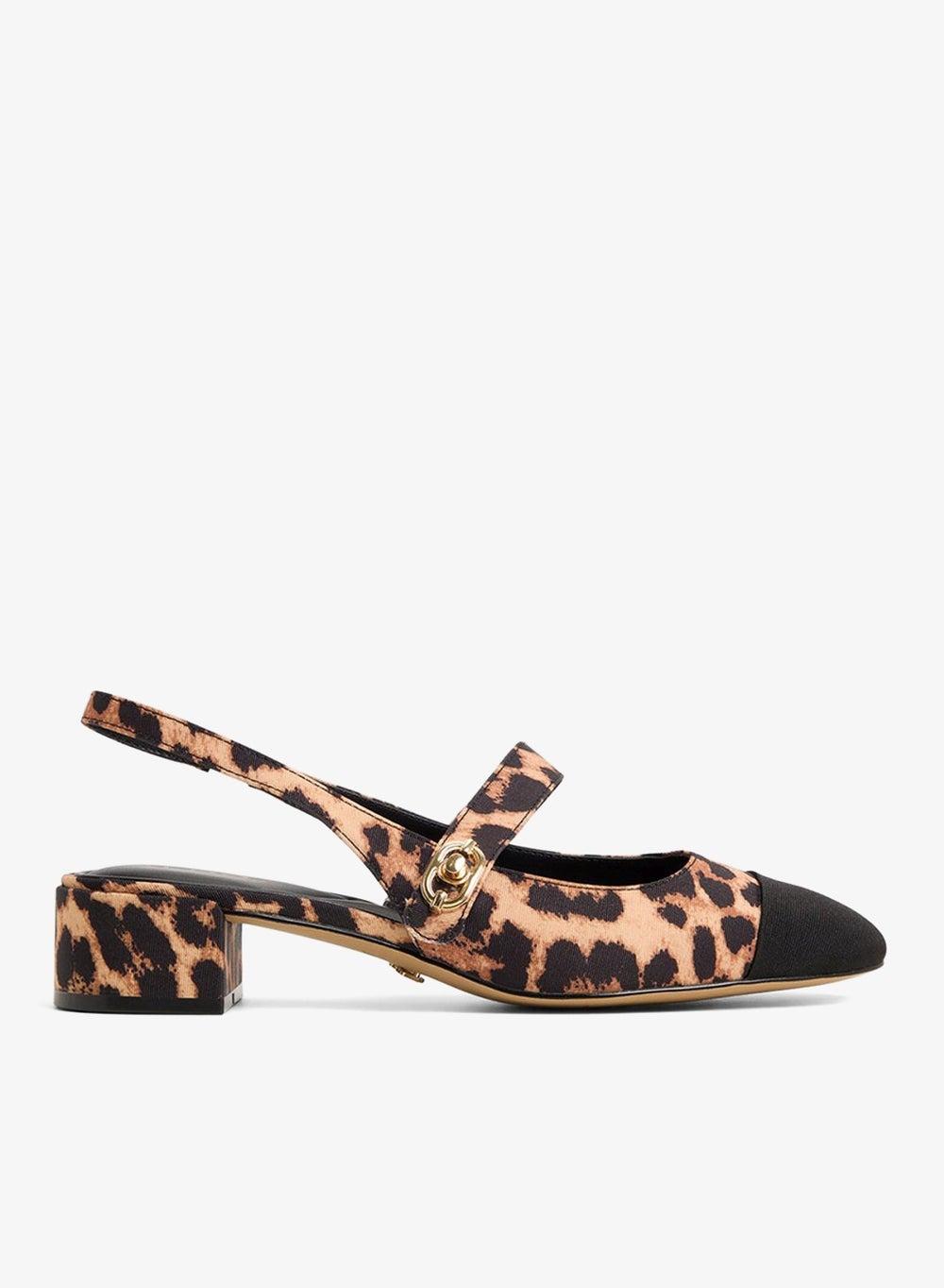 Agathe967 Animal Print Block Heel Slingbacks - Image 1
