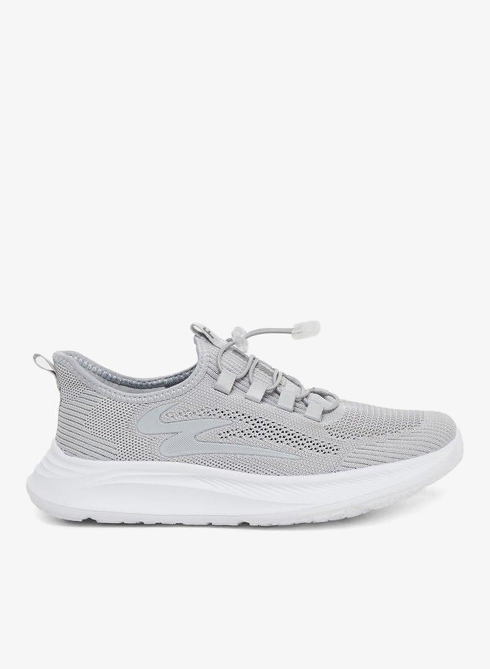 Grey Toggle Lace-Up Women’s Casual Sneakers - Image 1