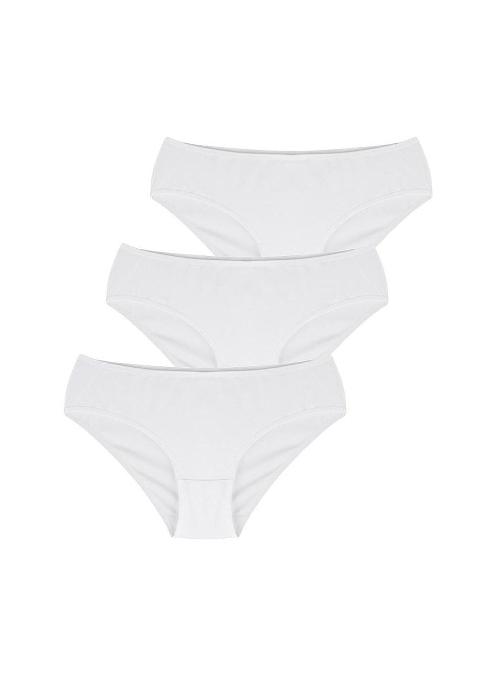 Penti Cotton White Slip Panties 3-Pack Essentials - Image 1