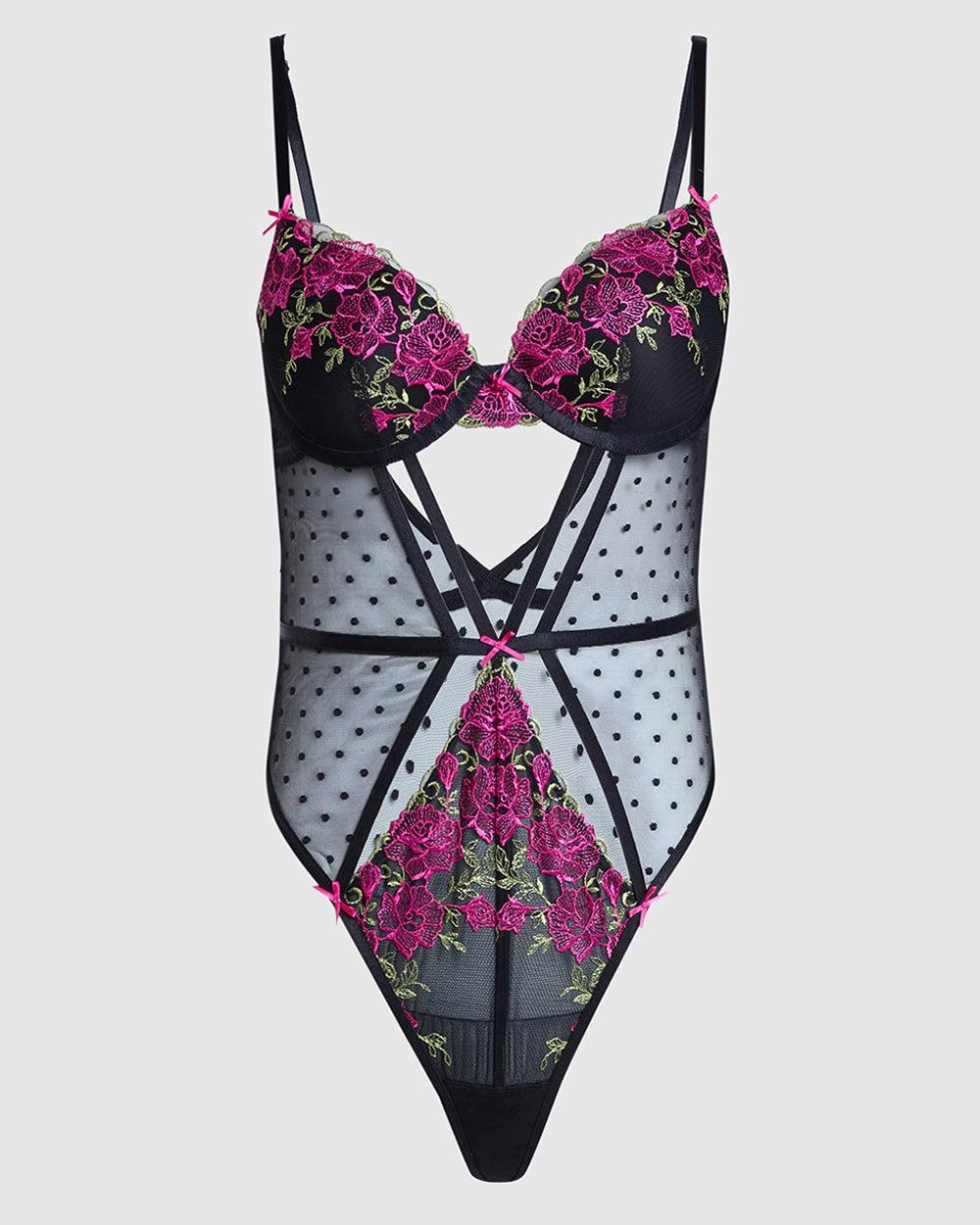 Isla & Evie Embroidered Mesh Sleep Bodysuits - Image 1