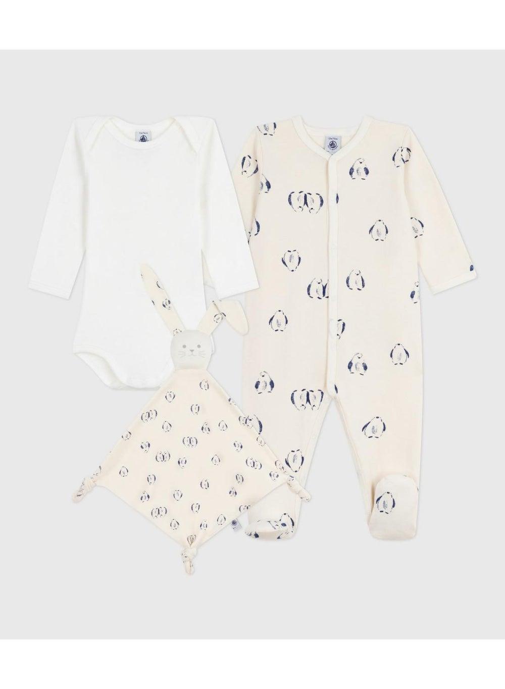 Floral Velour Baby Gift Set in Soft Cotton - Image 1