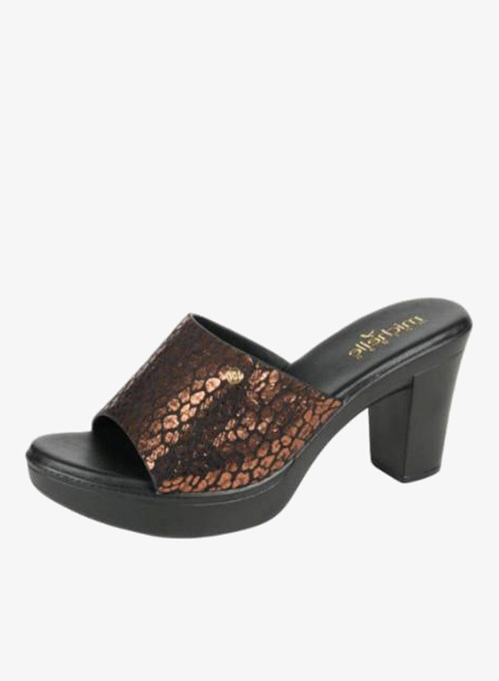 Michelle Morgan 314RC866 Brown Block Heel Sandals - Image 1