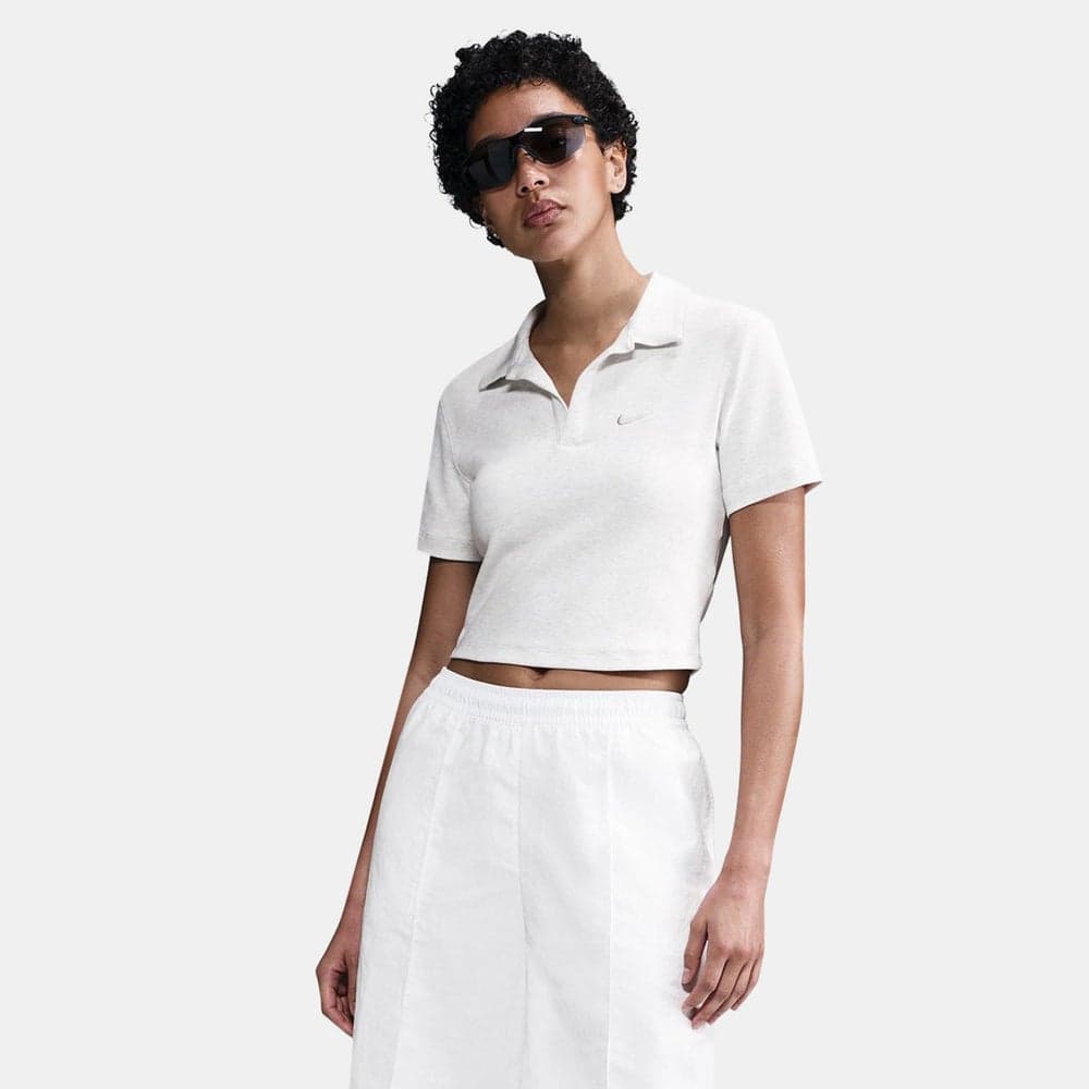 Nike NKDV7884 Women’s Essential Cotton Polo White - Image 1