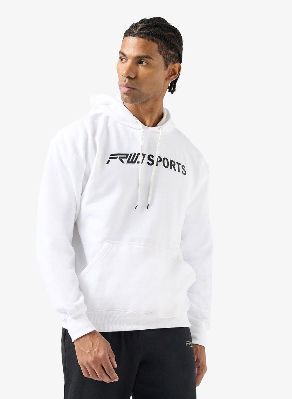 Oversized Graphic Hoodie Adnhod14 White Sports Fit - Image 1