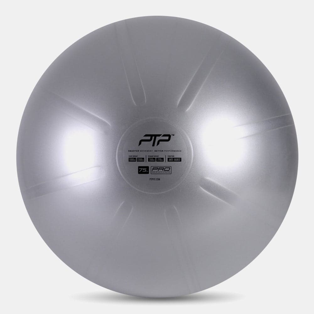 75cm Core Stability Ball Anti-Burst Grey Gym Ball - Image 1