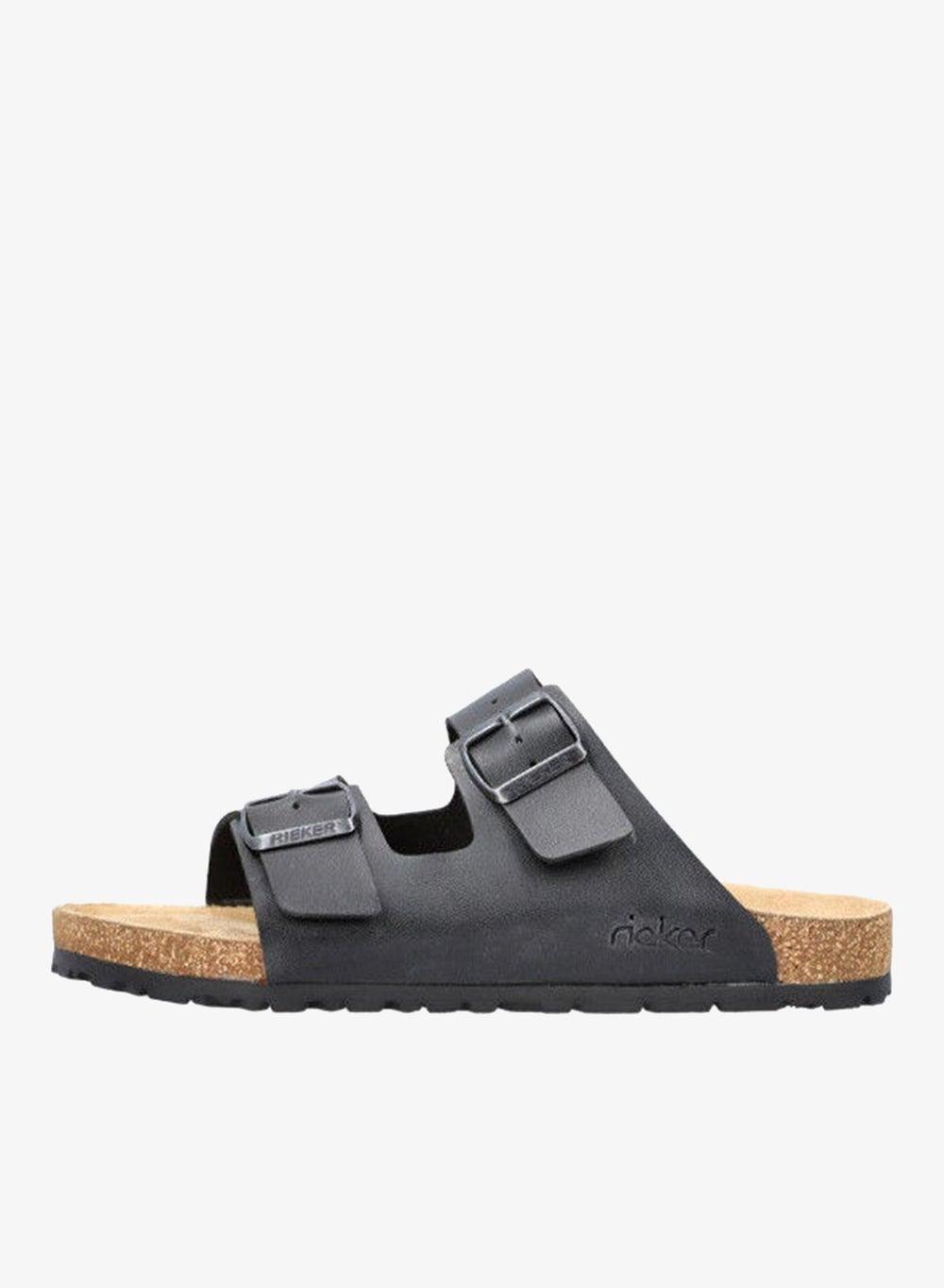 Rieker Fulton 22190-01 Black Casual Mule Sandals - Image 1