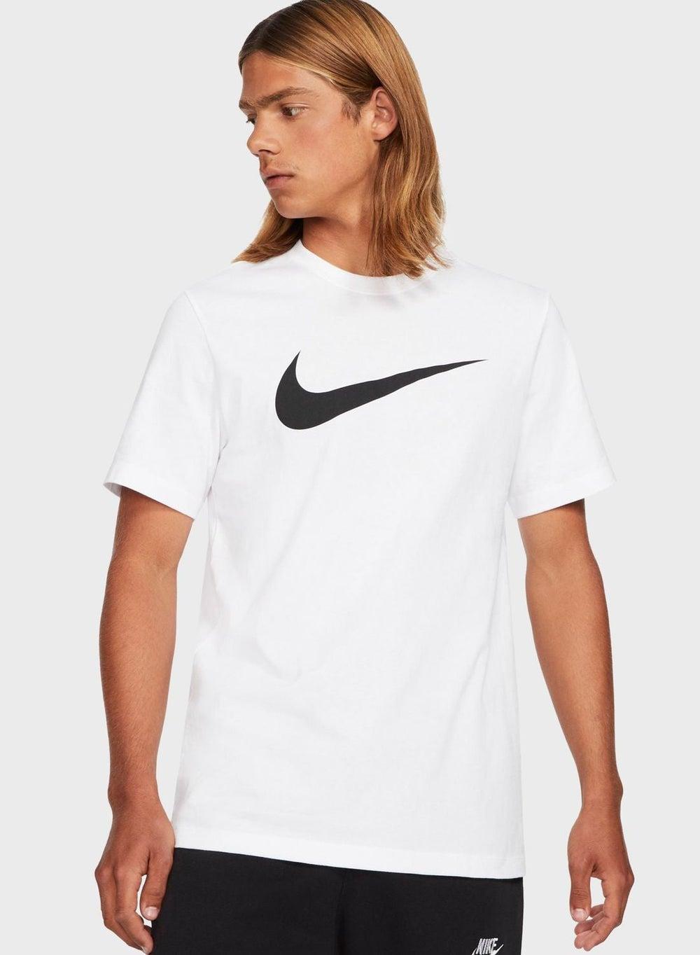 Nike Icon Swoosh Men’s White Crew T-Shirt DC5094 100 - Image 1