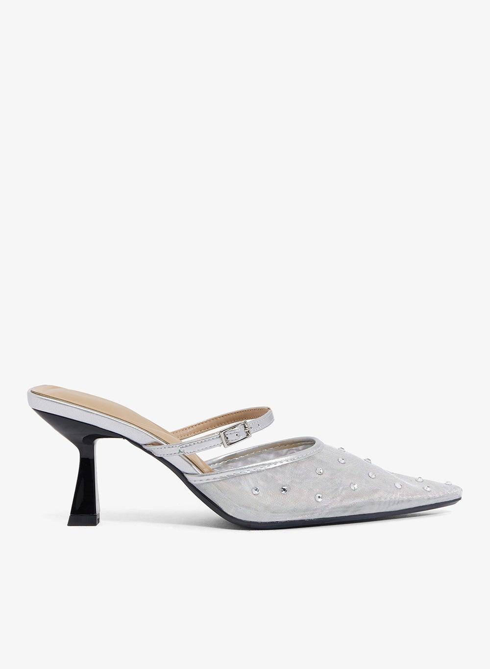 Silver Stiletto Pumps Xz256064 Party Heels - Image 1