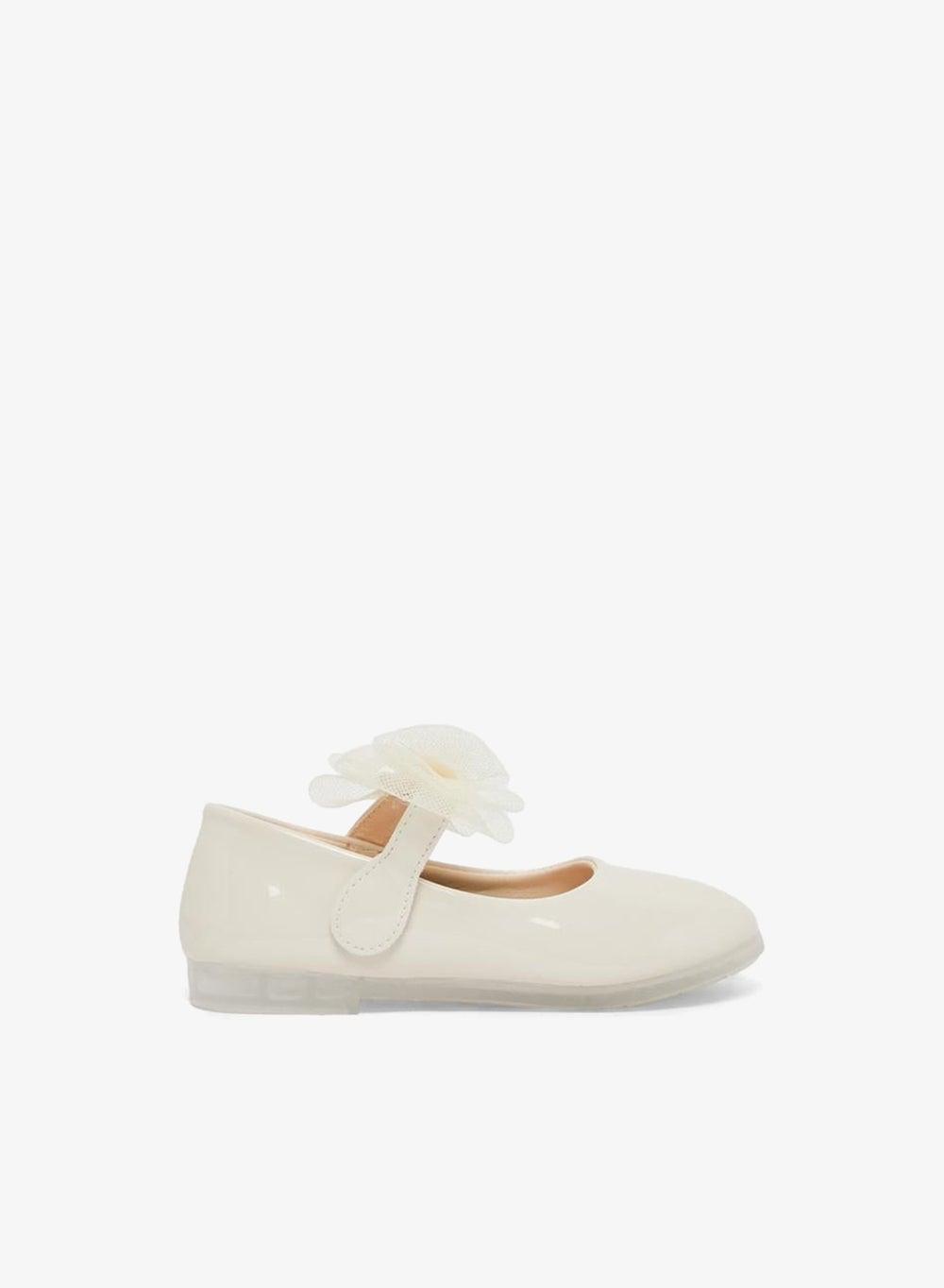 Styli Beige Flower Corsage Girls Ballerina Flats 2112261902 - Image 1