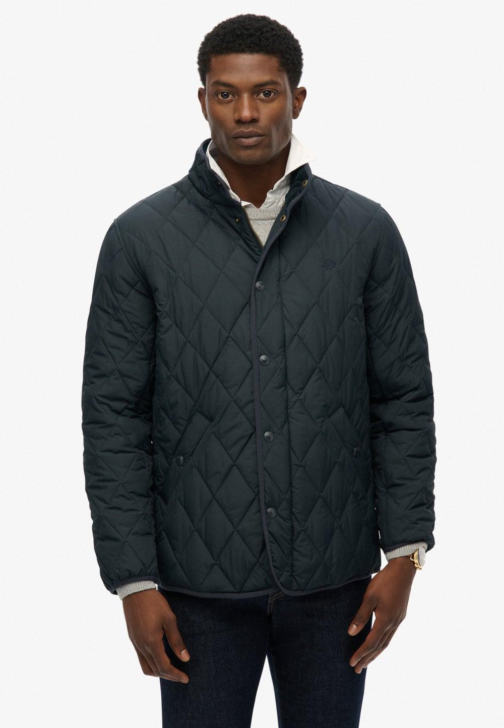 Quilted Estate Slim Fit Jacket Eclipse Navy - Image 1