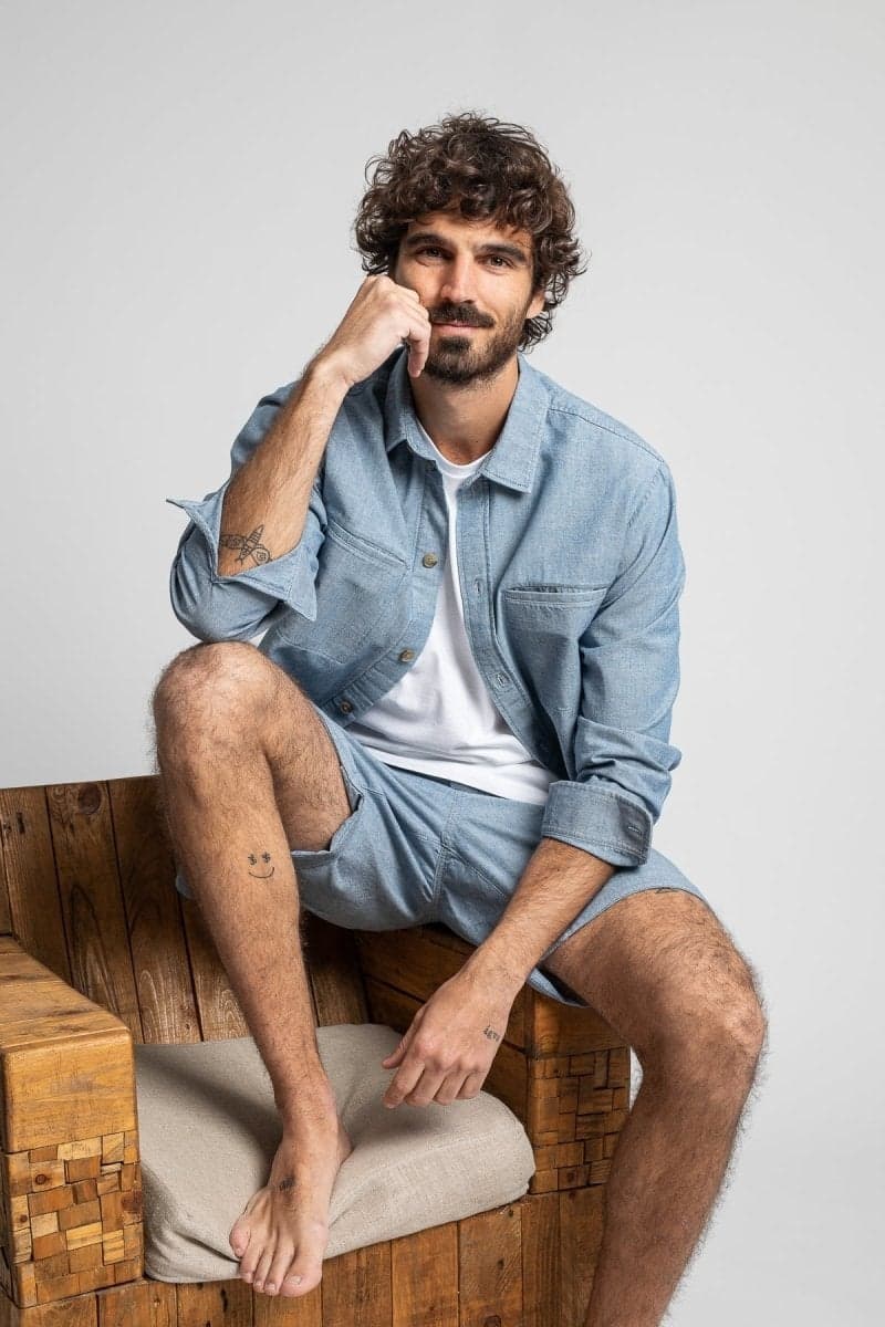 Carmel Oxxy Blue Mid-Rise Casual Shorts - Image 1