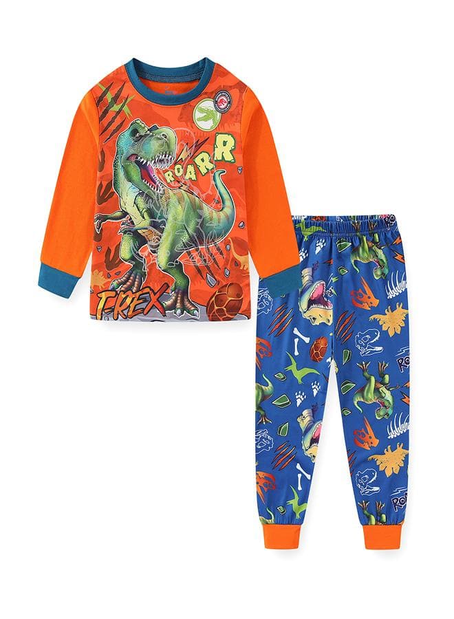 Roar T-Rex Glow-in-the-Dark Boys Cotton Pyjama Set 7794 - Image 1