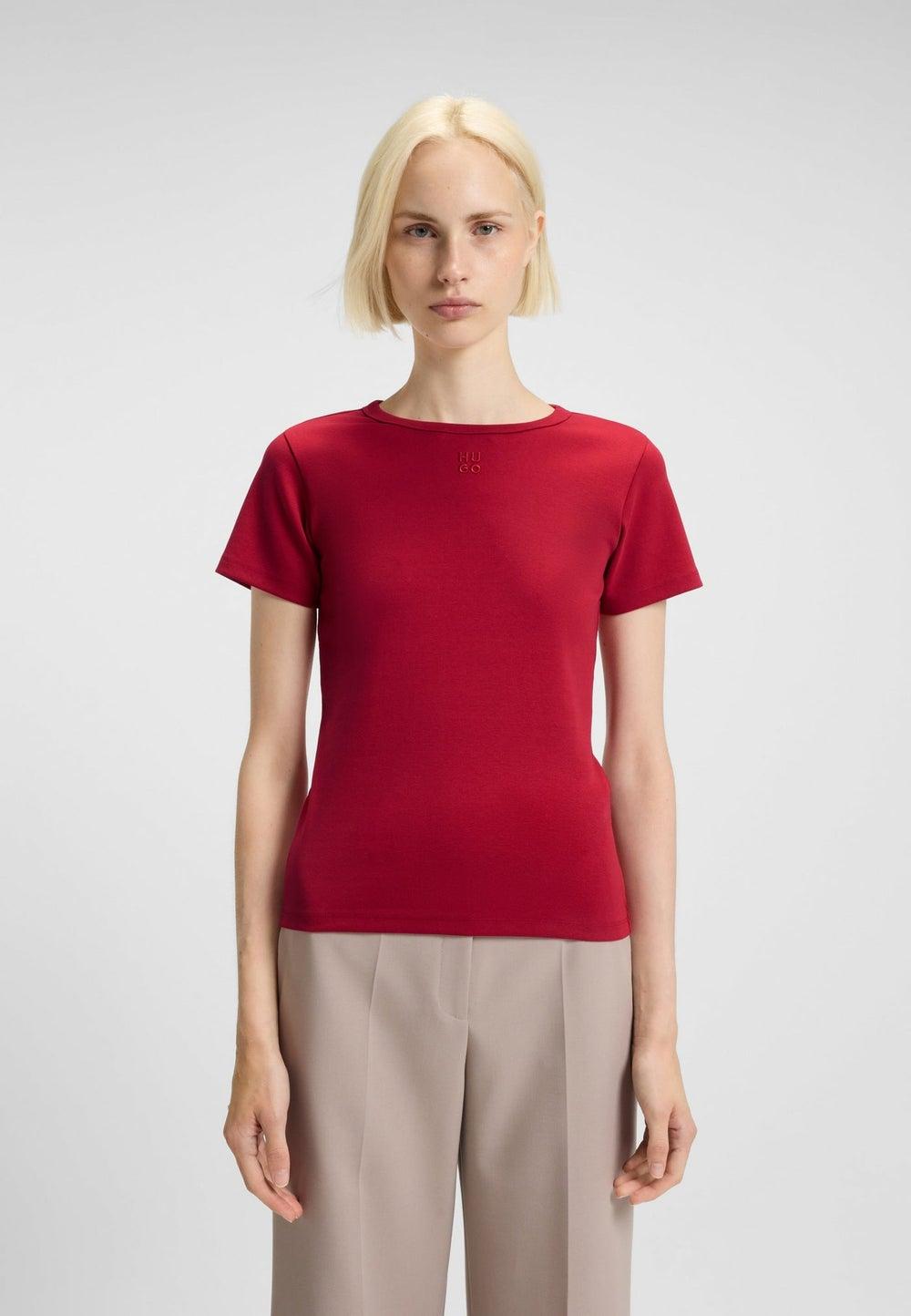 HUGO Stacked-Logo Regular Fit T-Shirt 50512002619 - Image 1