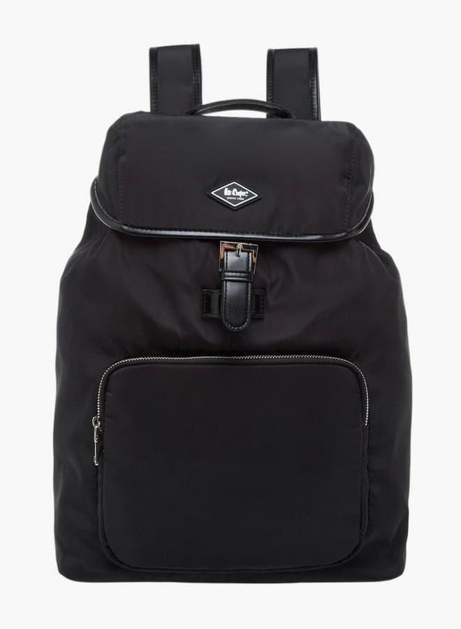 Black Solid Backpack GL 202416 Adjustable Straps - Image 1