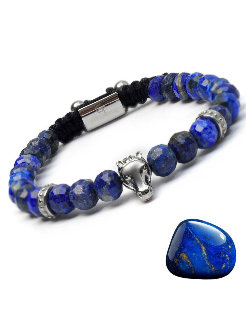 Lapis Lazuli Arabian Horse Bracelet for Men - Image 1
