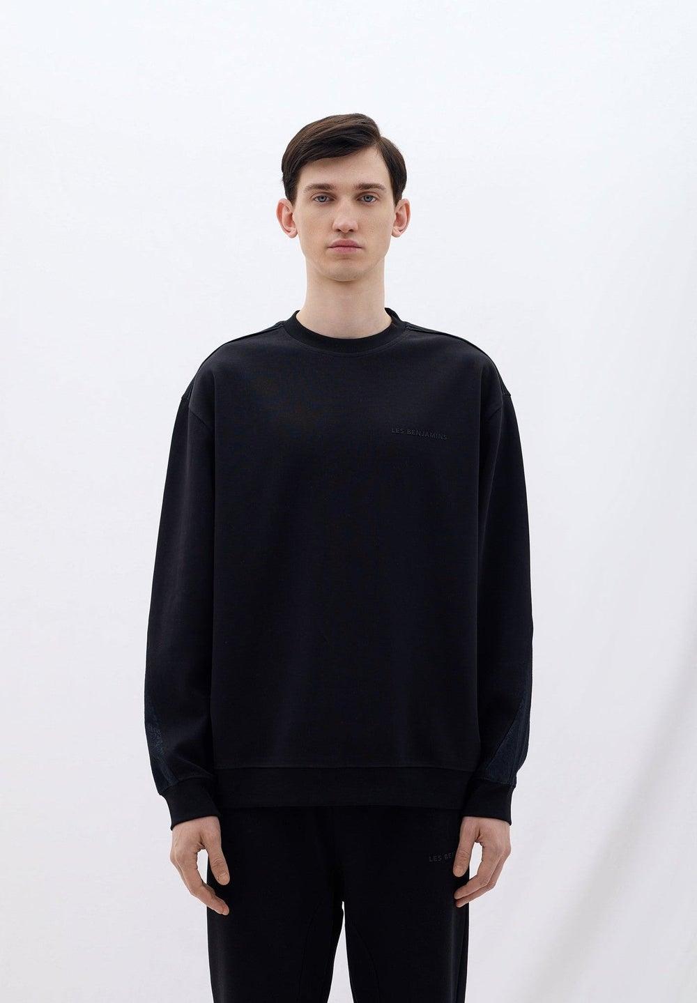 Black Crew Neck Sweatshirt 403 Premium Pullover - Image 1