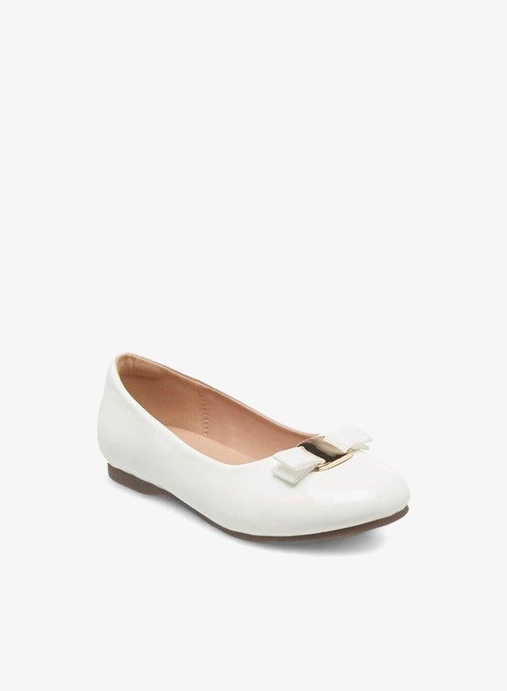 Girls White Bow Slip-On Ballerina R25Ss04508 - Image 1