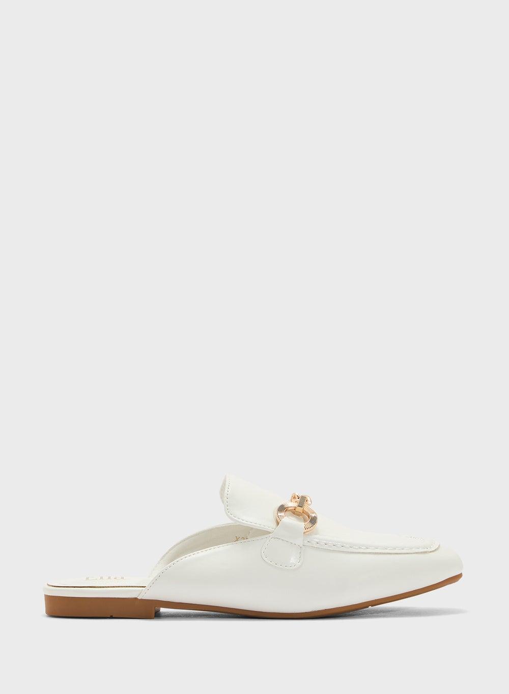 X2503 301 White Casual Flat Mule for Women - Image 1