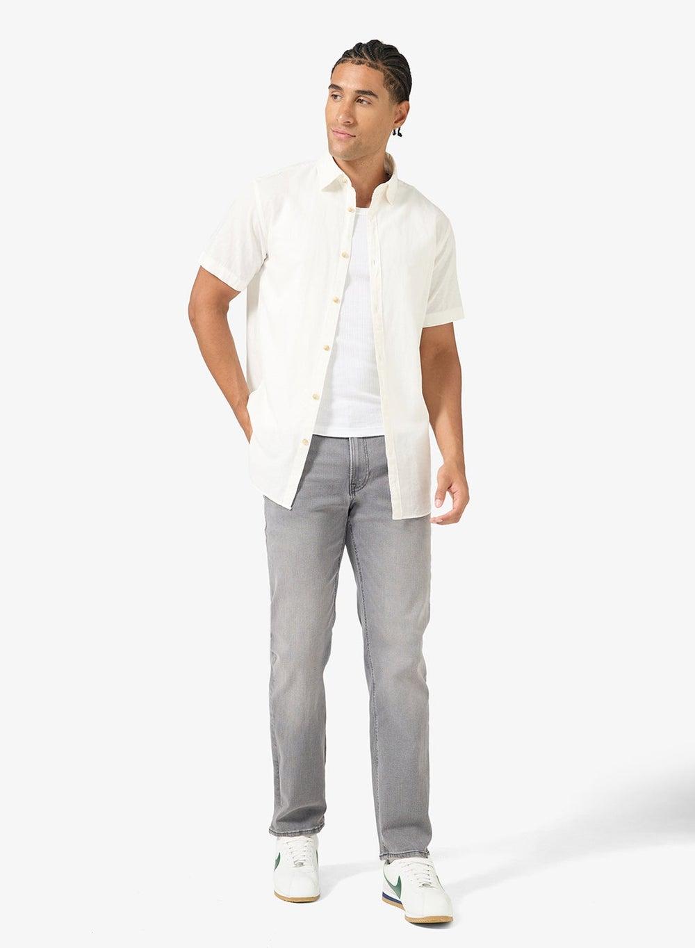 Mid Wash Grey Tapered Jeans 12266272 - Image 1