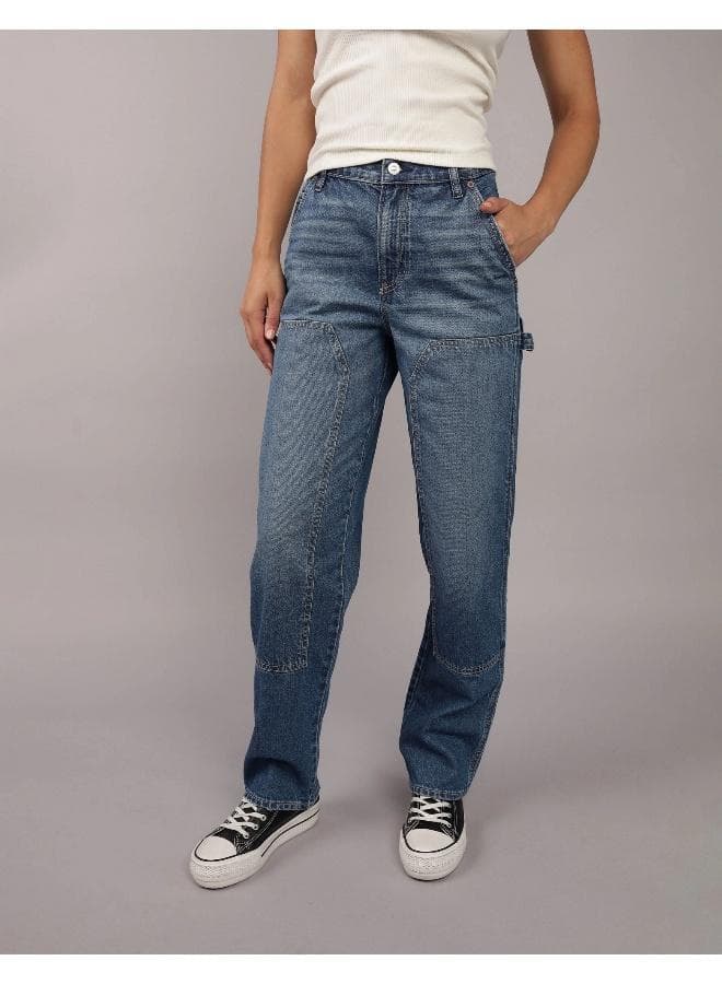High Waist EasyFlex Straight Wide Leg Jeans - Image 1