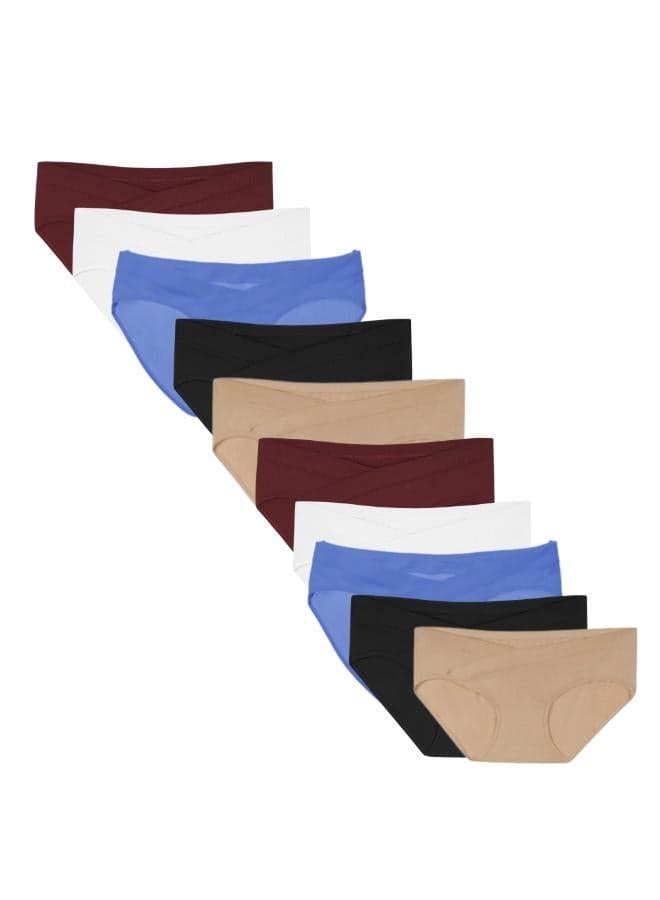 Bamboo Cotton Low-Waist Maternity Panty Pack of 10 - Image 1
