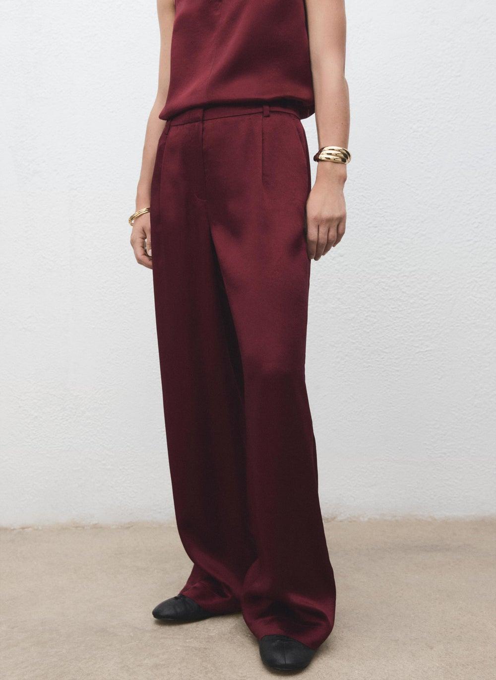 Caldero Satin Wide-Leg Trousers 17087806 - Image 1