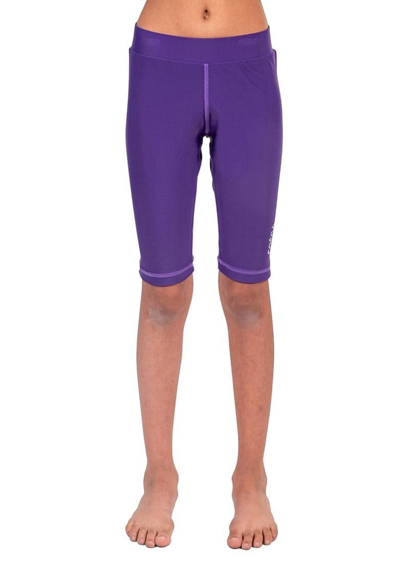 COEGA Girls Skirted Swim Shorts Purple Blue Tropical - Image 1