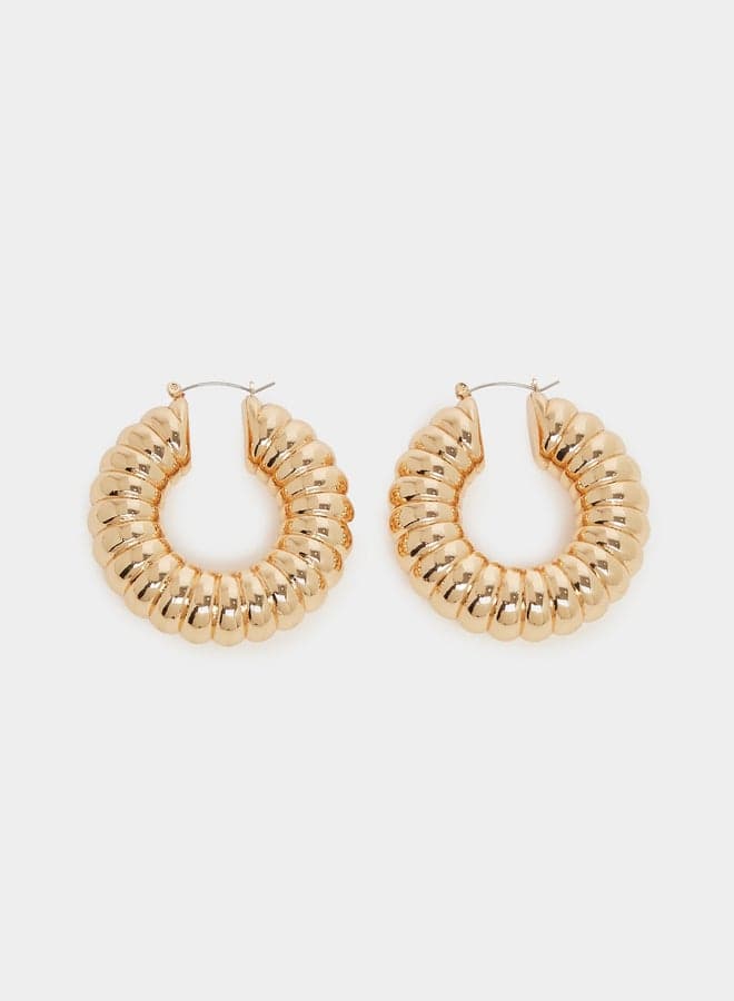 Spring Design Gold Hoop Earrings 7011216612 - Image 1