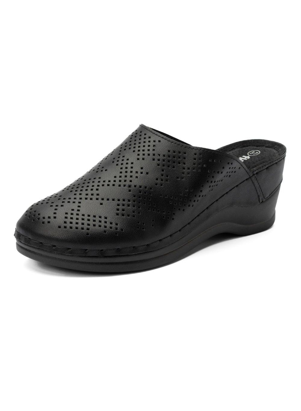 Flaneur Leather Sneaker Mules – Lightweight Wide Fit Slides - Image 1