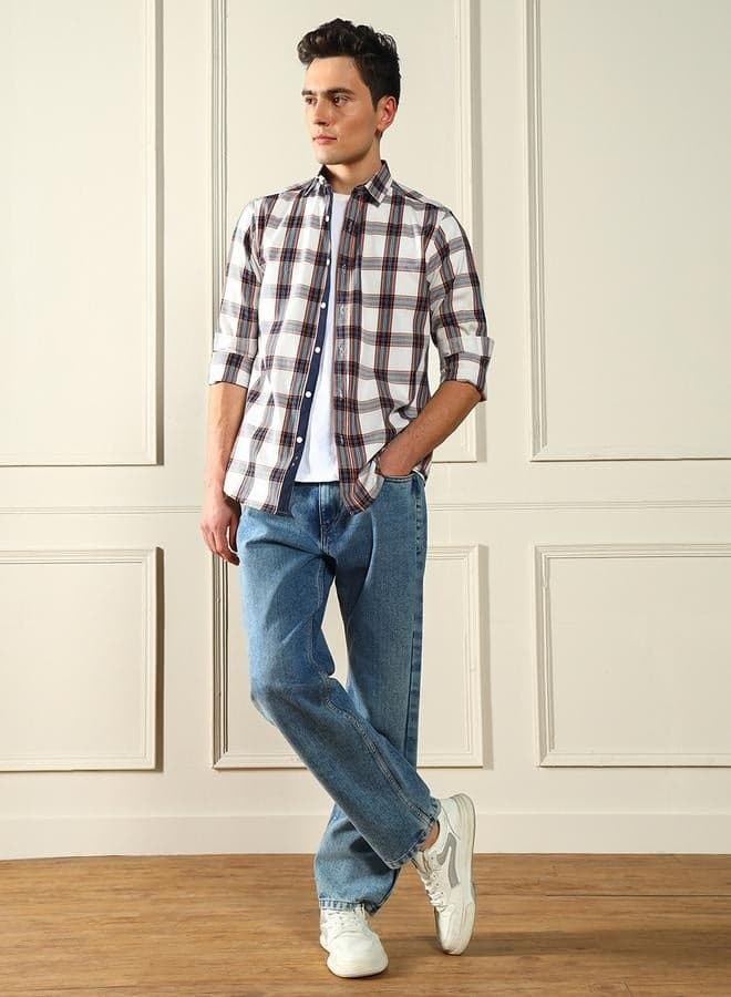 Men’s Light Blue Relaxed Fit Cotton Jeans - Image 1