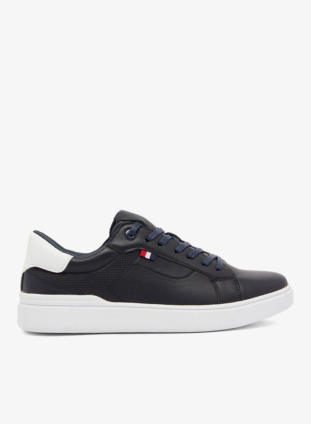 S07 Navy Webbing Loop Casual Low-Top Sneakers - Image 1