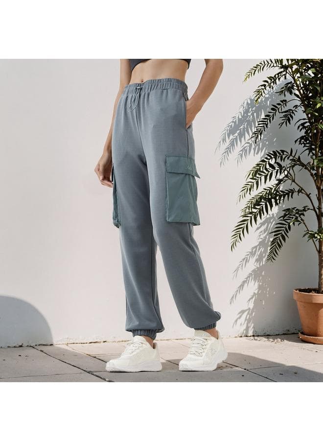 Kappa Blue Relaxed Fit Cargo Joggers for Women - Image 1