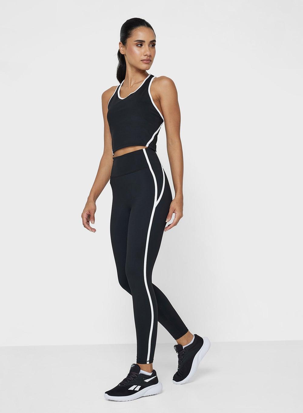 Sculpted Black Tank & Seamless Legging Set Yt25040855 - Image 1