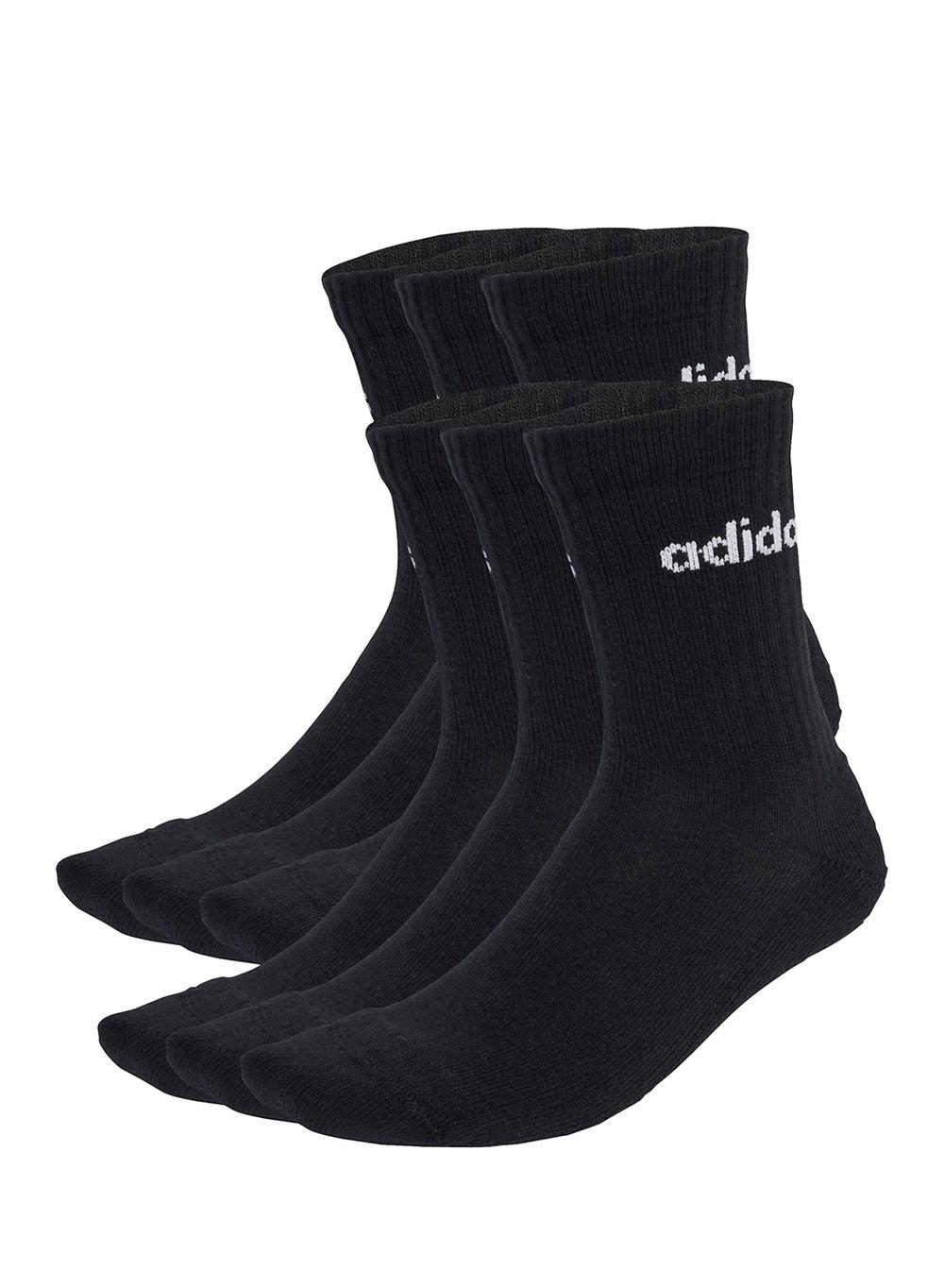 Adidas JL6094 Linear Cushioned Crew Socks 6-Pack - Image 1