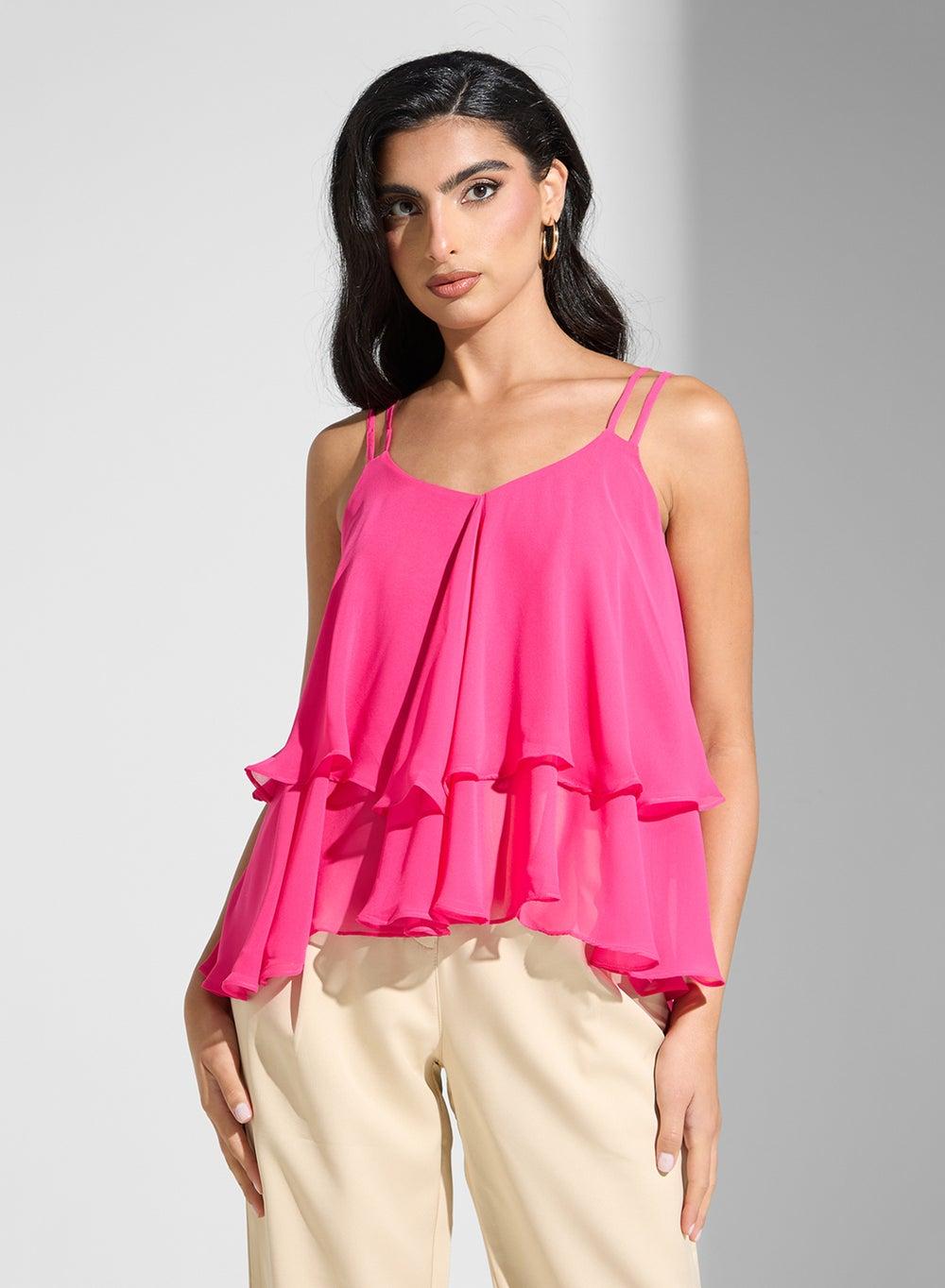 Elegant Sleeveless V-Neck Polyester Blouse - Image 1