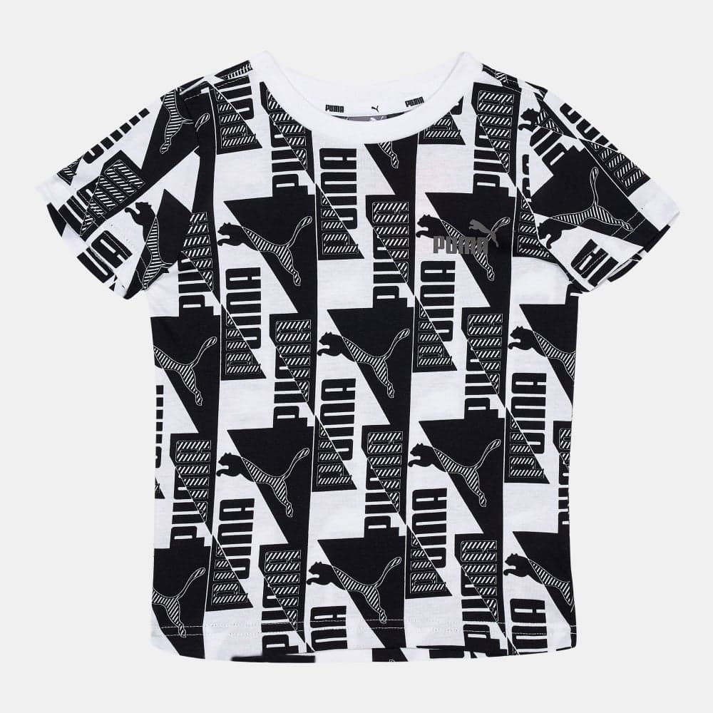 Kids' Power Allover Print Logo T-Shirt - Image 1