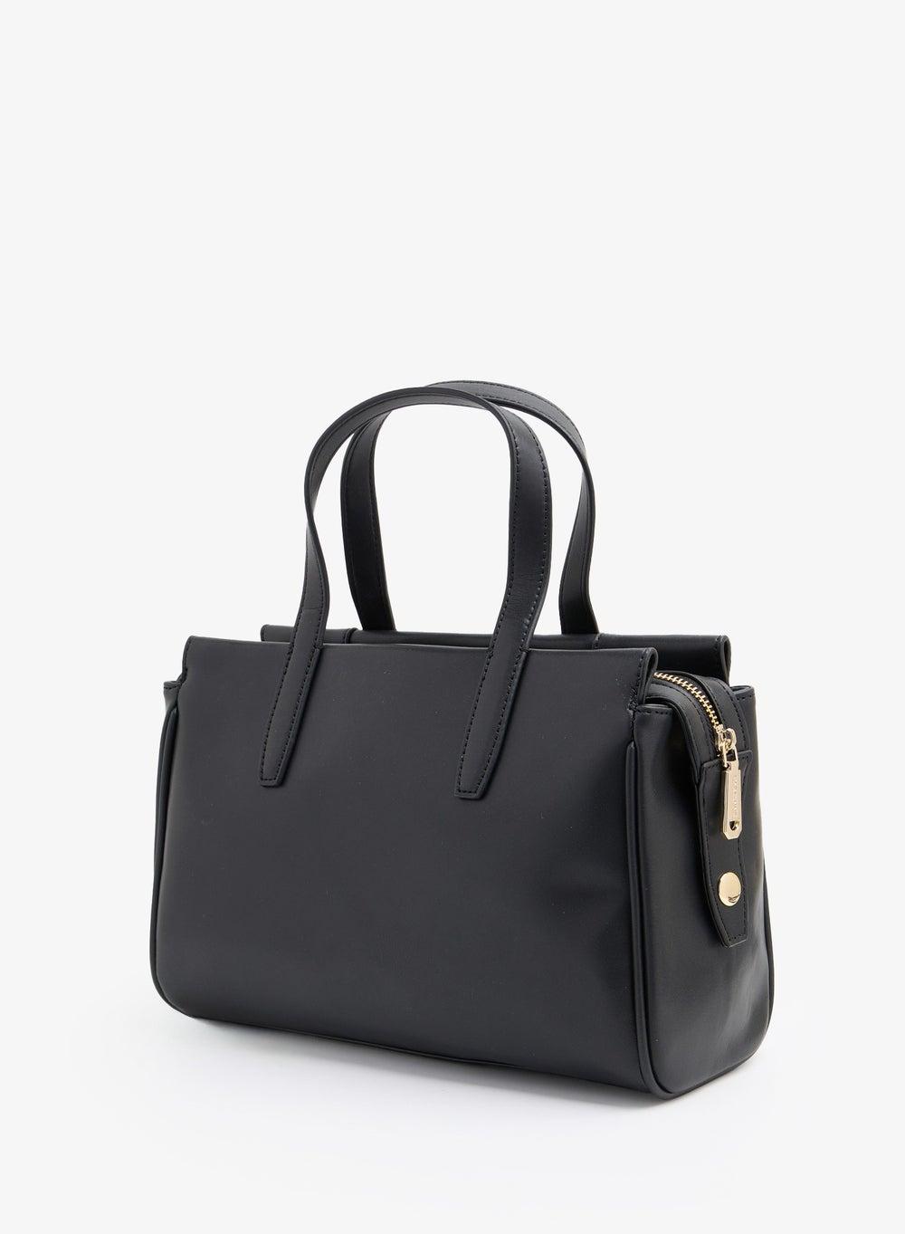 Emiko Black Medium Top Handle Shoulder Bag - Image 1