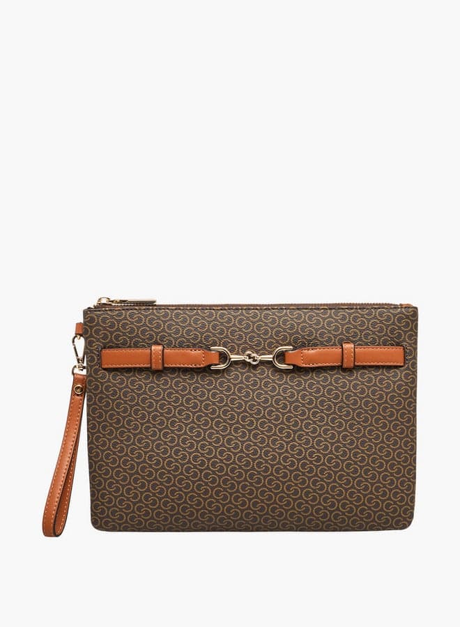 Tan Monogram Clutch Mtc C73445 Zip Closure - Image 1