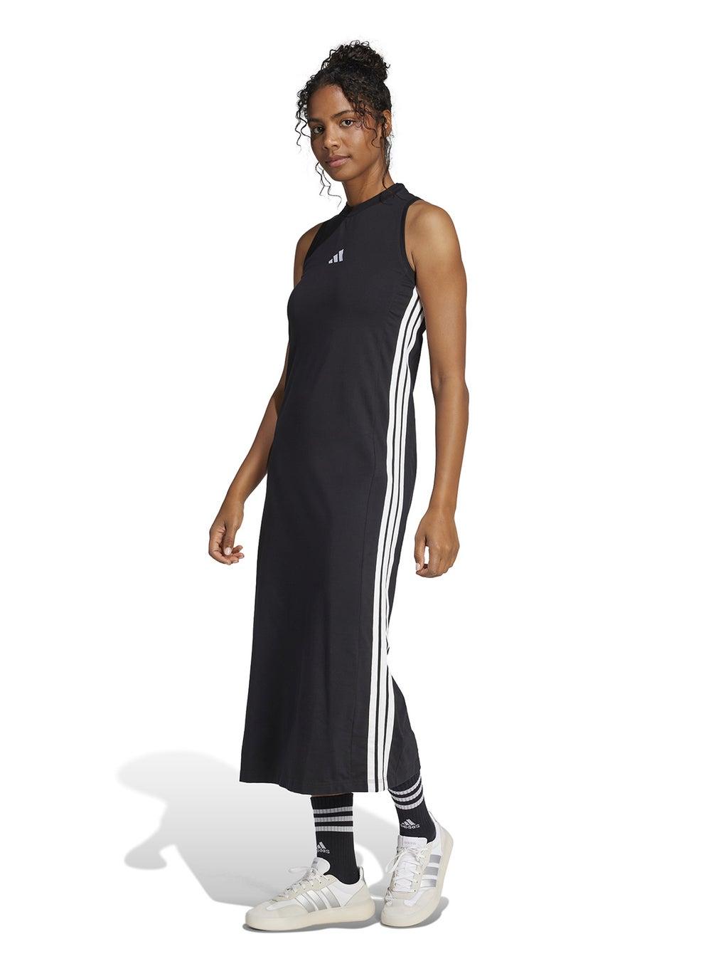 Je1208 3-Stripe Racerback Maxi Dress Black - Image 1