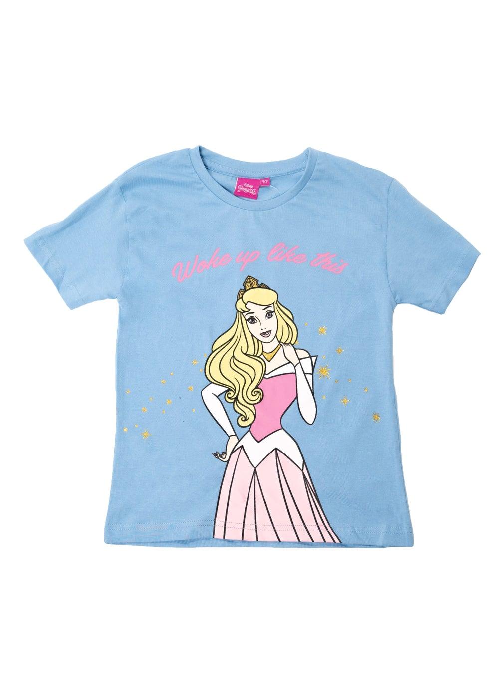 Princess Graphic Girls T-Shirt Multicolour Crew Neck - Image 1