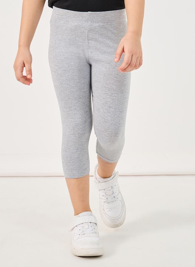 Styli Grey Cotton Capri Leggings 2112046514 - Image 1