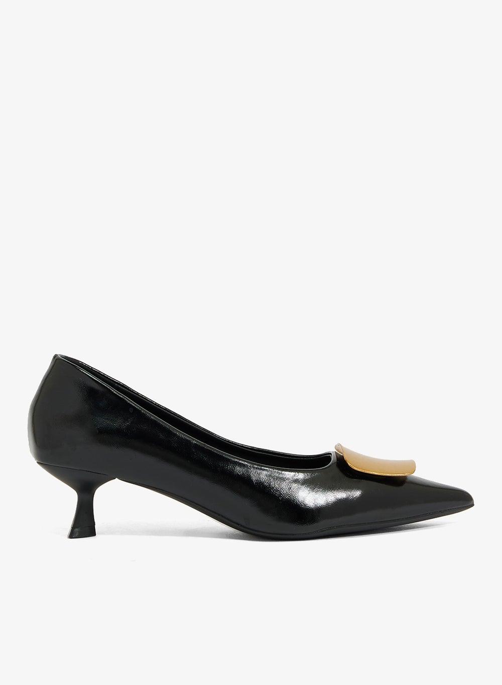Classic Black Kitten Heel Pumps Xz256095 - Image 1