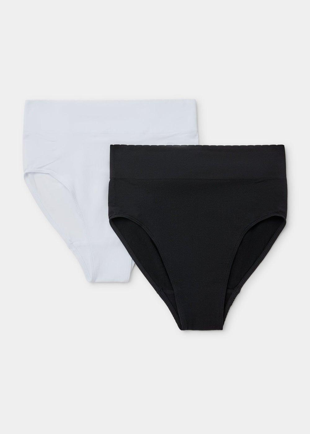 2 Pack Seamless Ribbed Control Full Knickers - Image 1